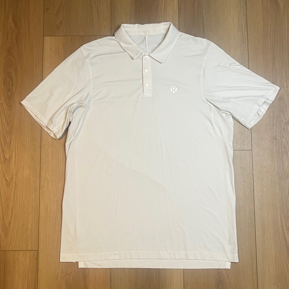 lululemon athletica Men's White Polo Shirt (LIKE NEW)